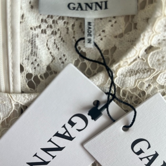 NWT Ganni JEROME LACE dress size 36 - Picture 7 of 12